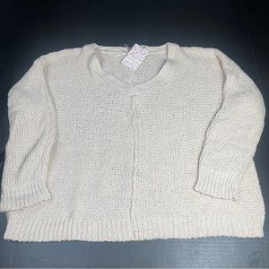 BNWT RARE VINTAGE FREE PEOPLE VNECK OVERSIZED SWEATER SIZE XS NO THRIFTS!